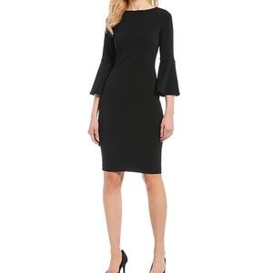 Calvin Klein fitted black dress with sleeves